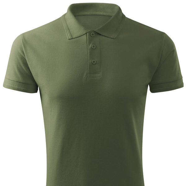 Outdoorowa koszulka męska typu polo - kolor khaki