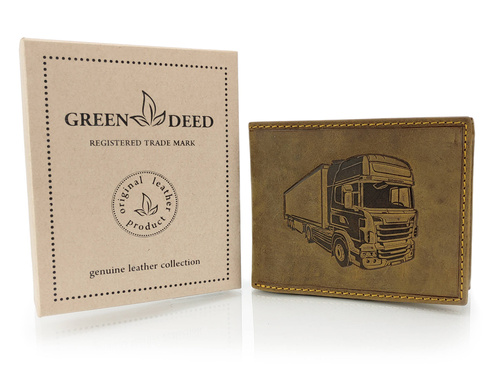 Elegancki portfel skórzany męski z ochroną RFID - TRUCK