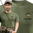 Wędkarska koszulka bawełniana T-shirt z nadrukiem OKONIA I IMIENIA
