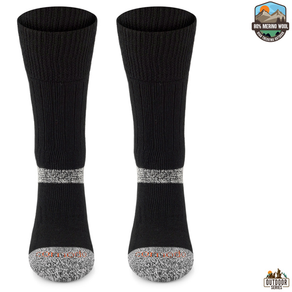 Grube zimowe skarpety trekkingowe TRE9 - czarne