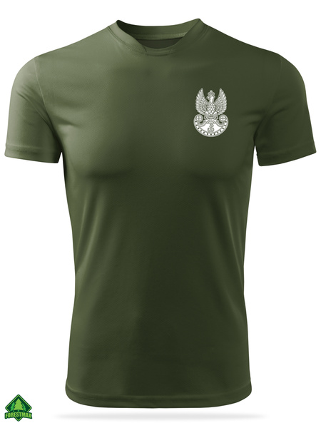 Termoaktywna koszulka wojskowa khaki - nadruk Orzełek WOT