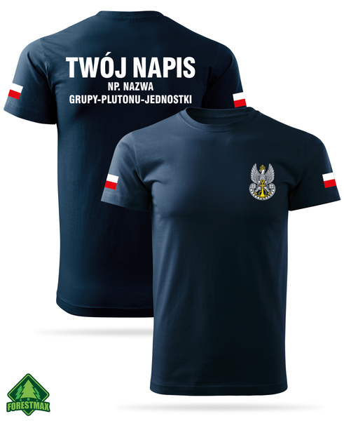 Koszulka wojskowa – stopień + nazwisko – WOT