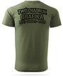 Khaki męska koszulka T-shirt z własnym nadrukiem 