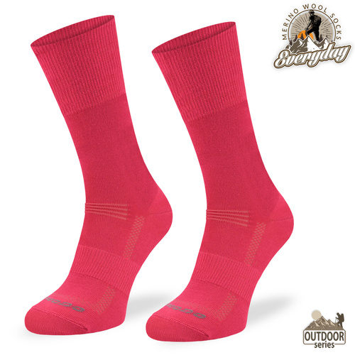 Skarpety trekkingowe TRE16 Everyday Merino - różowe