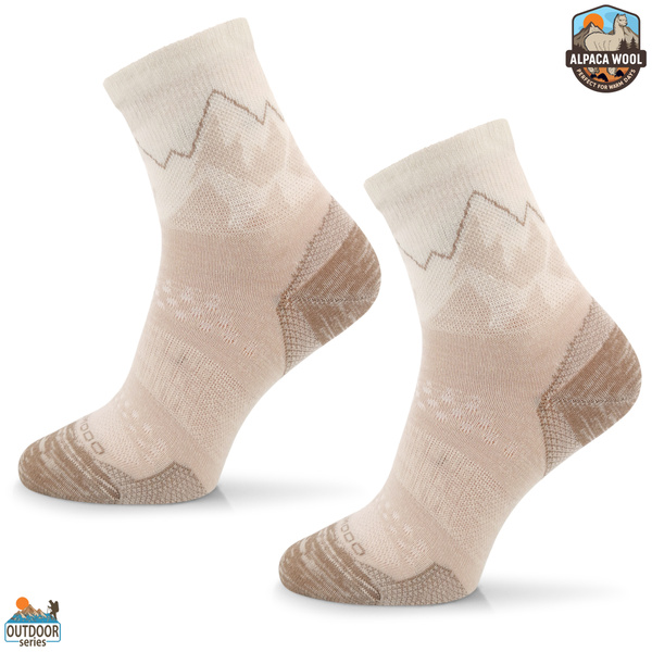 Skarpety trekkingowe TRE29 All Trail Hiker Thin Merino i Alpaka - beżowe