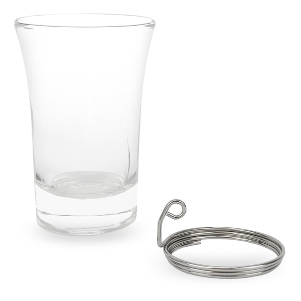 Kieliszek szklany z uchwytem do smyczy