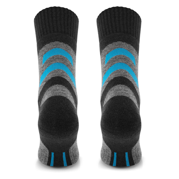 Skarpety damskie BRUBECK Trekking Merino - szaro-turkusowe