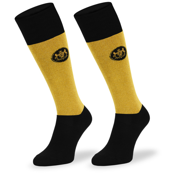 Eleganckie podkolanówki jeździeckie SJL - złote