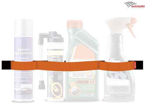 Autorzep – uchwyt na rzep do bagażnika, 80 cm, pomarańczowy