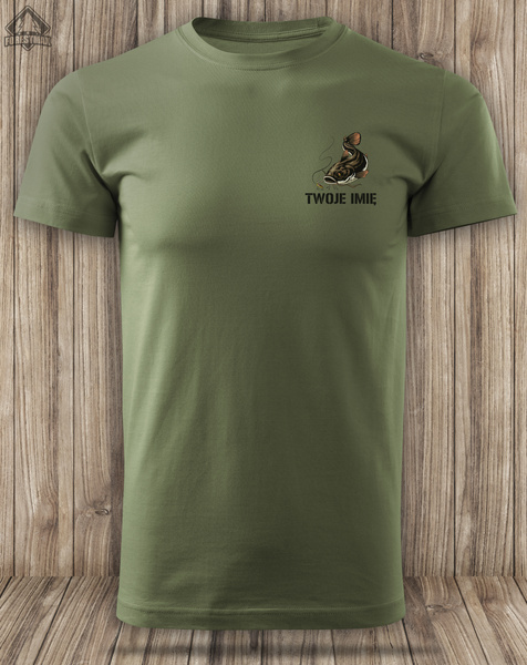 Wędkarska koszulka bawełniana T-shirt z nadrukiem SUMA I IMIENIA