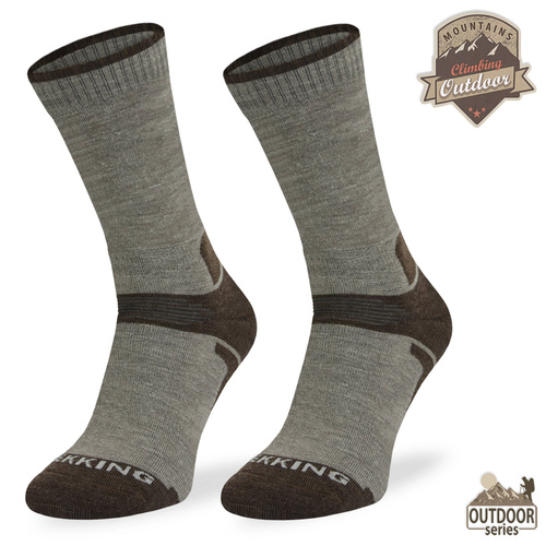 Skarpety trekkingowe TRE3 brązowe – merino