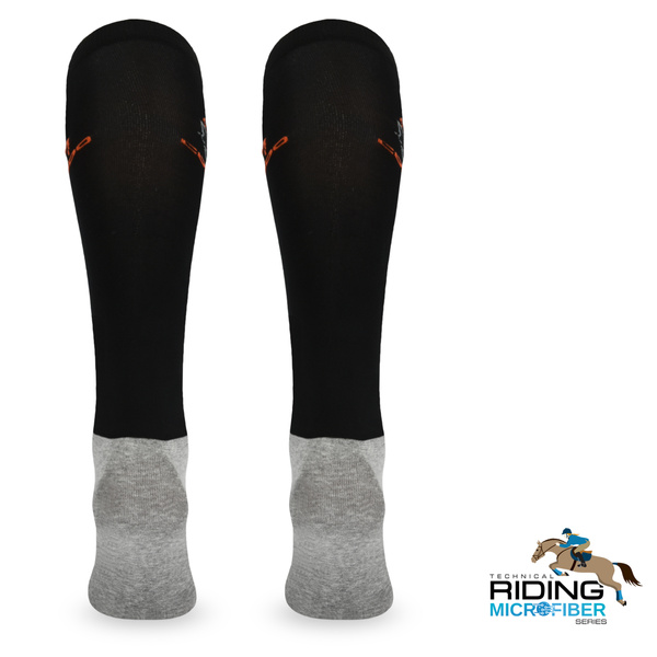 Zestaw 3 par czarnych podkolanówek jeździeckich SPJM  35-38
