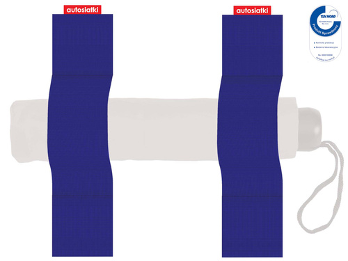 Autorzep – zestaw uchwytów na rzep, 20 cm, niebieski