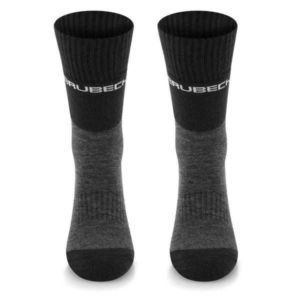 Skarpety męskie BRUBECK Trekking Merino - grafitowo - pomarańczowe