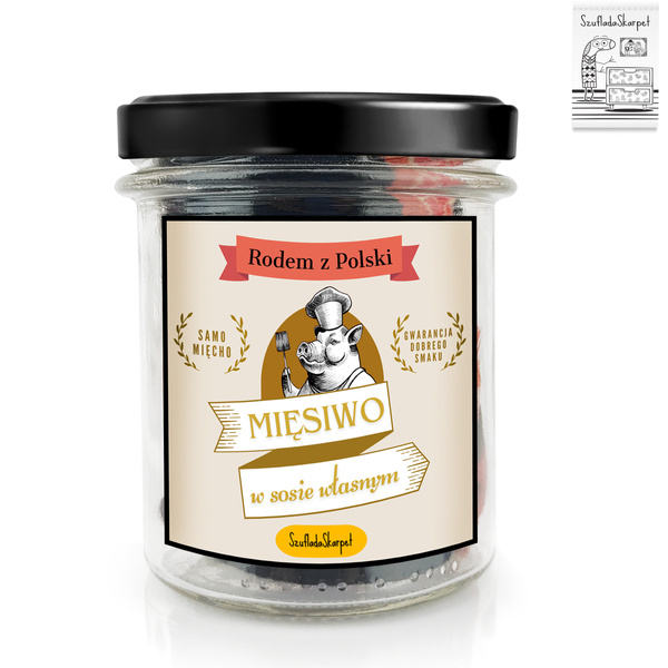 Zestaw prezentowy w słoiku - skarpety MIĘSIWO (w sosie własnym)