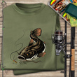 Wędkarska koszulka bawełniana T-shirt z dużym nadrukiem SUM