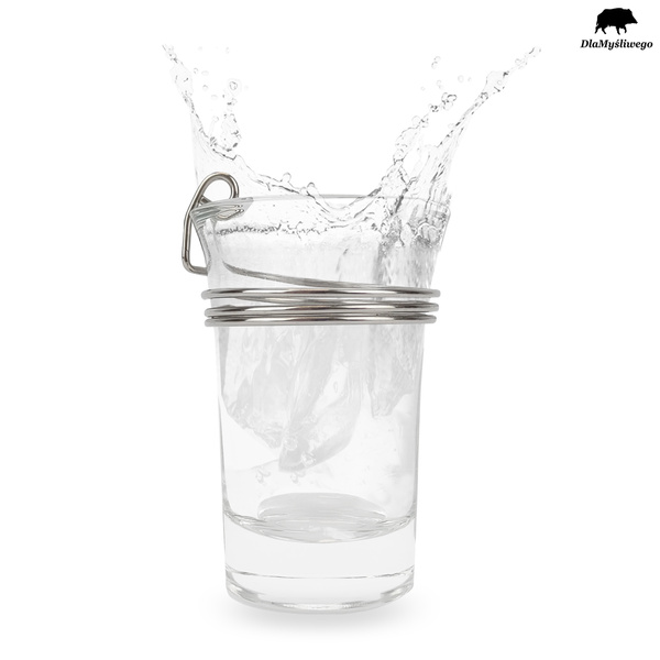 Kieliszek szklany z uchwytem do smyczy