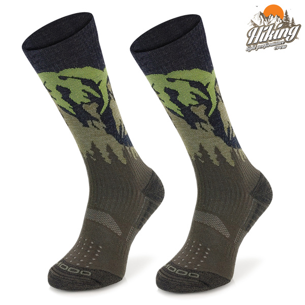 Skarpety trekkingowe TRE19 - khaki góry