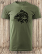 Wędkarska koszulka bawełniana T-shirt z dużym nadrukiem KARP