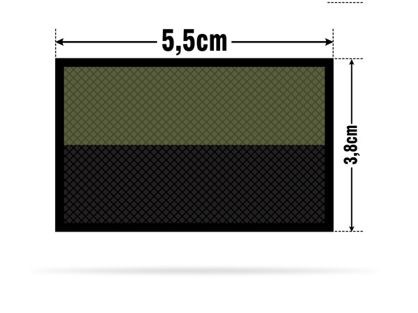 Haftowana naszywka FLAGA POLSKI gaszona 5,5 x 3,8cm + rzep