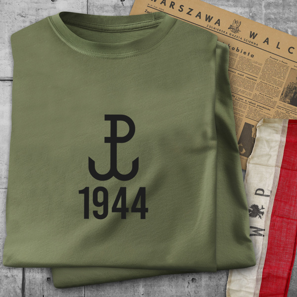Koszulka patriotyczna T-shirt khaki - POLSKA WALCZĄCA 1944
