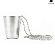 Kieliszek metalowy z łańcuszkiem