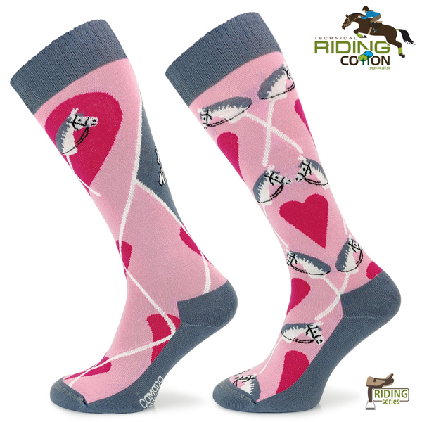Podkolanówki jeździeckie - Różowe Konie
