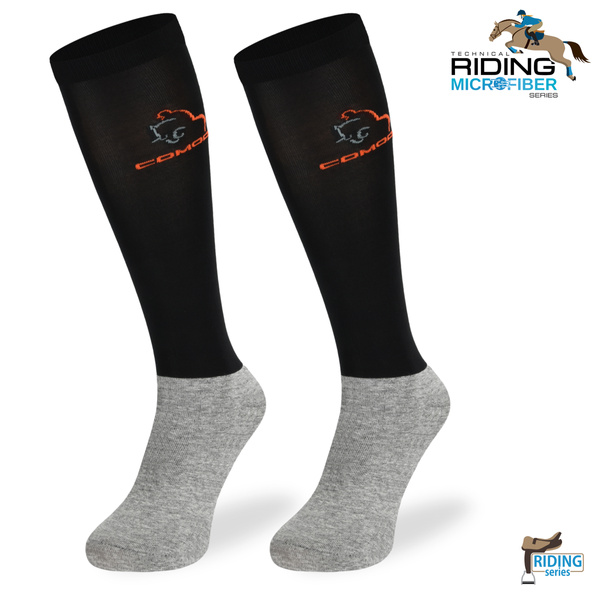 Zestaw 3 par czarnych podkolanówek jeździeckich SPJM 39-42
