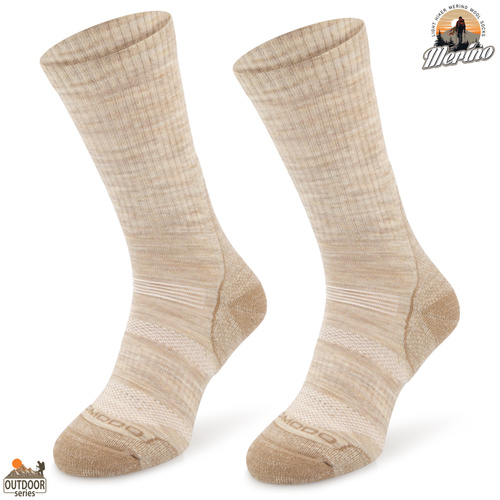 Skarpety trekkingowe COMODO TRE12 - 70% merino - beżowe