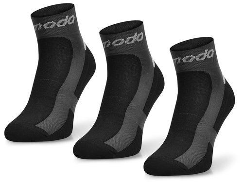 Zestaw technicznych skarpetek rowerowych STB - czarne / 3 PAK