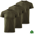 Zestaw bawełnianych koszulek gładkich MILITARY - 3 PAK
