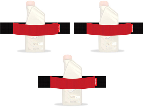 Zestaw 3 autorzepów czerwonych 30cm