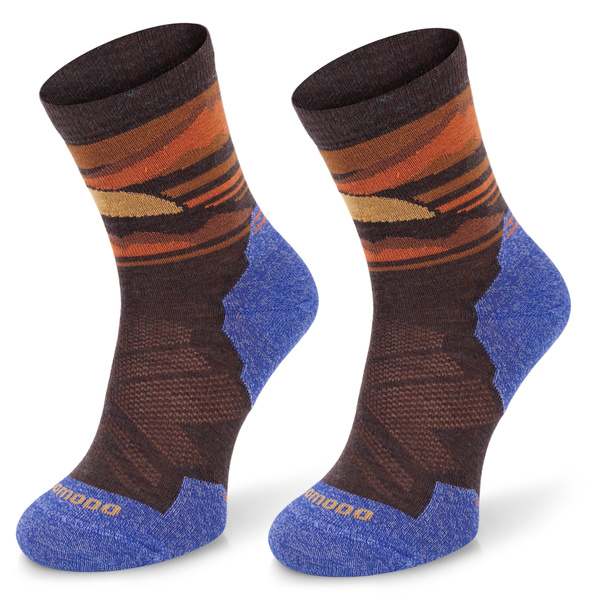 Skarpety trekkingowe TRE18 Everyday Merino - niebieskie zachód słońca