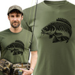 Wędkarska koszulka bawełniana T-shirt z dużym nadrukiem KARP