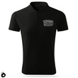 Bawełniana męska koszulka polo z własnym nadrukiem - kolor czarny