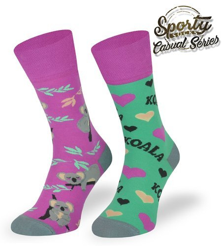 Zestaw kolorowych skarpetek bawełnianych - KOALA / 3PAK