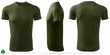 Zestaw 3 sztuk termoaktywnych koszulek męskich kolor zieleń wojskowa