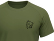 Termoaktywna koszulka wędkarska T-shirt kolor khaki nadruk KARP