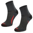 Skarpety trekkingowe TREUL02 - 70% merino - szaro/czerwone