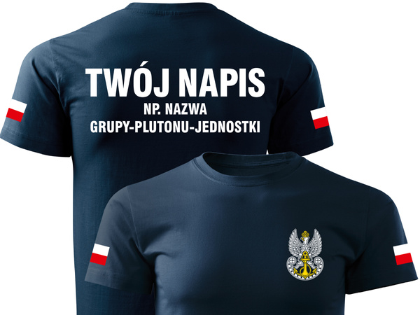 Koszulka wojskowa – stopień + nazwisko – WOT