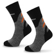 Skarpety męskie BRUBECK Trekking Merino - grafitowo - pomarańczowe