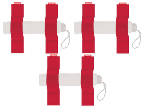 Zestaw 3 kompletów autorzepów czerwony 20cm