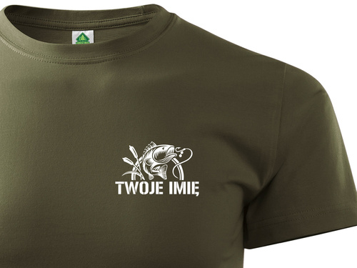 T-shirt wędkarski wz. Na ryby nr 15 + TWOJE IMIĘ