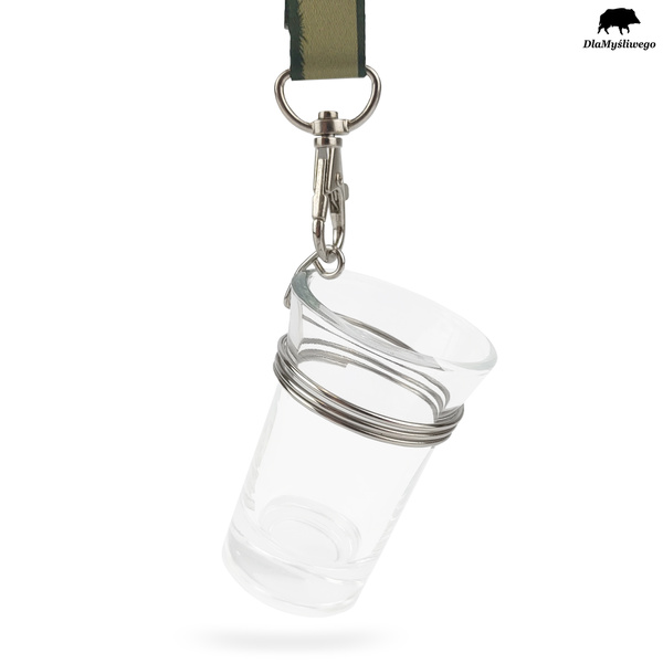 Kieliszek szklany z uchwytem do smyczy