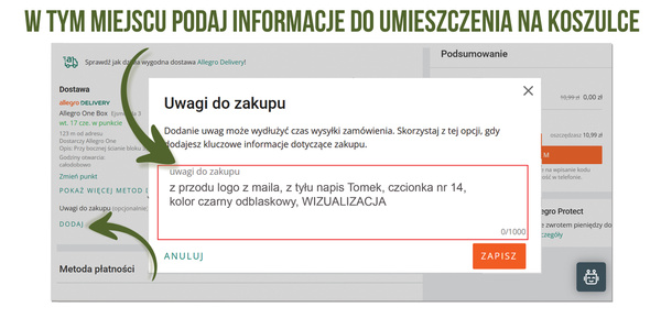 Termoaktywna koszulka outdoorowa z własnym nadrukiem - kolor zieleń wojskowa