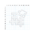 PUZZLE odblaskowa naklejka - srebrna
