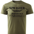 Wędkarska koszulka T-shirt nadruk SZWAGIER JEDNOSTKA DO ZADAŃ SPECJALNYCH