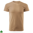 Bawełniana koszulka męska outdoorowa - piaskowa