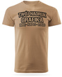 Piaskowa męska koszulka T-shirt z własnym nadrukiem 