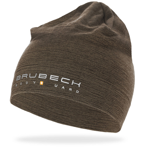 Czapka wełniana termoaktywna khaki Brubeck L/XL